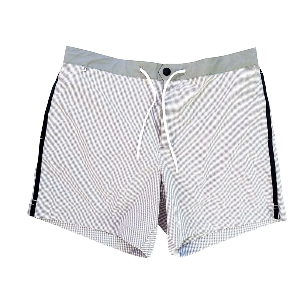 Vineyard Vines NWT Men's 7 Inch Foredeck Trunk Swimwear Sage Olive Gingham- L
